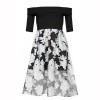 TE037HES Europe fashion elegant off shoulder boat neck formal dress