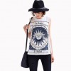 TE050HES Europe fashion print sleeveless T-shirt