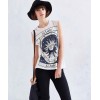 TE050HES Europe fashion print sleeveless T-shirt