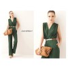 TE052HES Europe fashion deep v-neck sleeveless jumpsuit