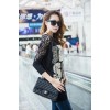 TE10022TT Letters Printing Lace Shoulder Large Size T-shirt