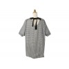 TE1016GJWL Lacing back v-neck loose checks blouse