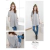 TE1158TG Korean fashion casual dot splicing long sleeve t-shirt