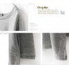 TE1158TG Korean fashion casual dot splicing long sleeve t-shirt