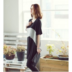 TE1251 Korean fashion loose batwing long t-shirt