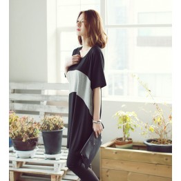 TE1251 Korean fashion loose batwing long t-shirt