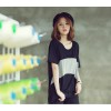 TE1251 Korean fashion loose batwing long t-shirt