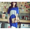 TE1251 Korean fashion loose batwing long t-shirt