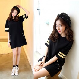 TE1647MZY Korean fashion loose half sleeve T-shirt dress