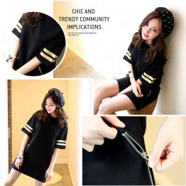 TE1647MZY Korean fashion loose half sleeve T-shirt dress