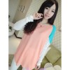 TE1937 New style vitality color matching pullover knitting tops