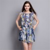 TE2610NS New style print slim casual silk sleeveless jumpsuit