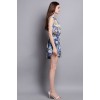 TE2610NS New style print slim casual silk sleeveless jumpsuit