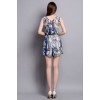 TE2610NS New style print slim casual silk sleeveless jumpsuit