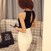 TE376SDHS Summer new style hollow out sexy backless sleeveless tops