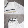 TE5818NS Lace splicing doll collar long sleeve shirt with print skirt