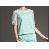 TE5825NS Elegant temperament lace shirt with shorts two pieces suit