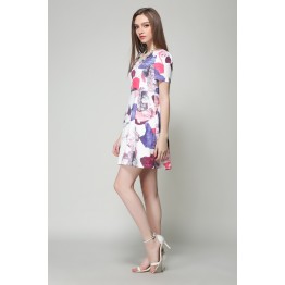 TE5834NS Europe fashion print one piece dress