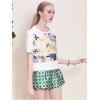 TE5838NS Summer slim casual dot wide leg shorts