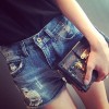 TE6231ZC European street fashion roll off joker denim shorts