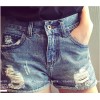 TE6231ZC European street fashion roll off joker denim shorts