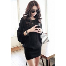 TE6304YYM Loose batwing zipper tight hip dress