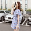 TE6333DLL Korean fashion national pope style vintage short sleeve dress