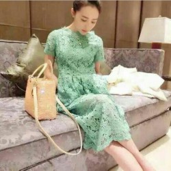 TE7319MYSS Summer fashion debutant lace crochet dress