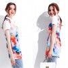 TE6793YGZ Europe fashion print slim long blouse