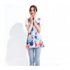 TE6793YGZ Europe fashion print slim long blouse