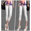 TE730 Lace crochet rhinestone summer thin leggings