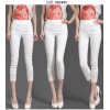 TE730 Lace crochet rhinestone summer thin leggings