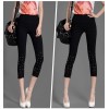 TE730 Lace crochet rhinestone summer thin leggings