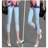 TE730 Lace crochet rhinestone summer thin leggings