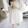 TE7840 Sweet lovely v-neck flouncing loose dress