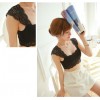 TE8063HYG Lace hollow out chest pad strap tube top