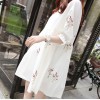 TE6129GJFS Korean fashion fresh coloured ear of rice embroidery loose dress