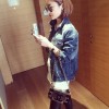 TE817ZC New style loose holes joker denim coat