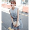 TE8182MEY Korean fashion lace splicing slim waist dress