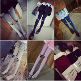 TE8244MN Korean fashion lovely cat print stockings