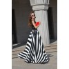 TE8063YLX Lace slim stripes splicing beach maxi dress