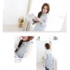 TE8729 Lace splicing back pocket blouse