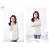 TE8729 Lace splicing back pocket blouse