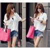 TE8761 Comfortable cotton splicing chiffon blouse