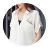 TE8761 Comfortable cotton splicing chiffon blouse