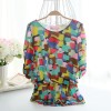 TE9006 Bubble sleeve shivering chiffon blouse