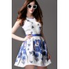 TE9023MH Summer fashion beautiful butterfly print sleeveless dress