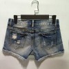 TE9051DFS Summer fashion badge wear out denim shorts