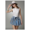 TE9056MH Europe fashion sleeveless shirt with stripes skirt