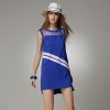 TE9058MH Europe fashion casual color matching organza splicing sleeveless dress